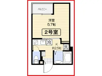 アットイーズ東日暮里(1K/2階)の間取り写真