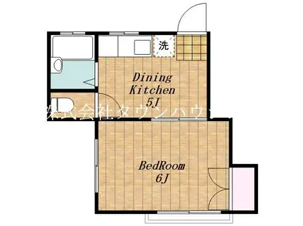 CASAシゲノ(1DK/2階)の間取り写真