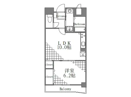 ラポール西大島イースト(1LDK/5階)の間取り写真
