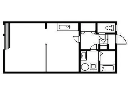 デザイナーズAP・68B棟(1LDK/2階)の間取り写真
