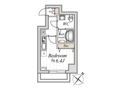 エヌステージ豊田(ワンルーム/5階)の間取り写真