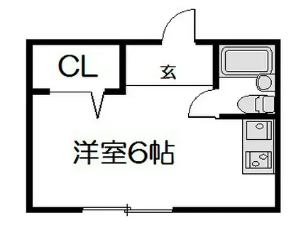 ハイツ泉涌寺(ワンルーム/3階)の間取り写真
