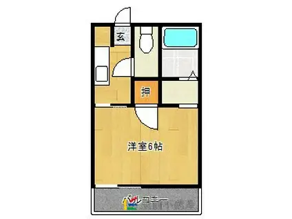 コーポサンA(1K/1階)の間取り写真