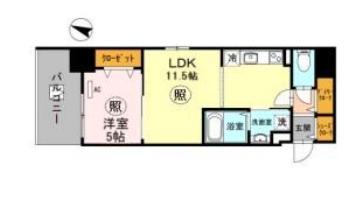 神戸ハーバーサイド 萬利レジデンス(1LDK/9階)の間取り写真