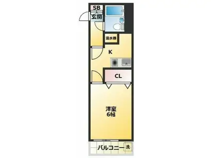 メゾン塚本(1K/4階)の間取り写真