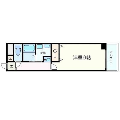 リバーライズ谷町4(1K/10階)の間取り写真