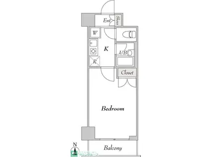 BLUROCK秋葉原(1K/4階)の間取り写真
