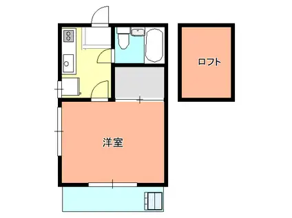 サンバレー青木台(1K/2階)の間取り写真