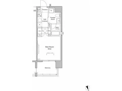 プラウドフラット東日本橋(1K/4階)の間取り写真