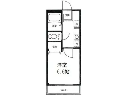 ベルレージュ(1K/2階)の間取り写真