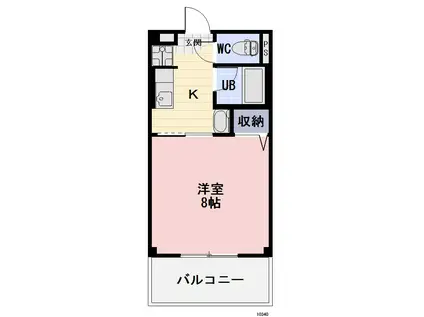 サンハイム エコ(1K/2階)の間取り写真