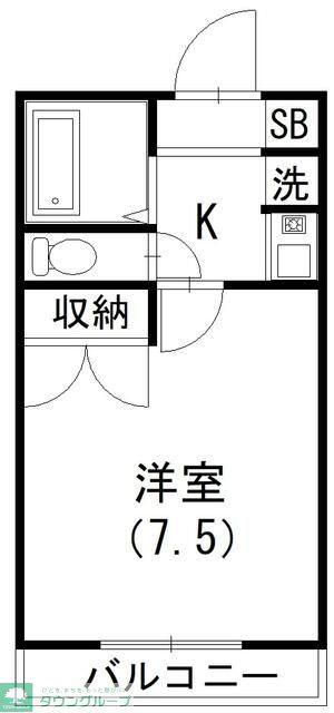 レジデンスジュネス(1K/3階)の間取り写真