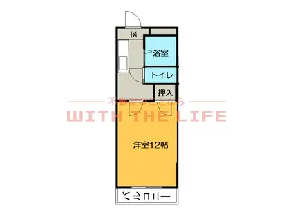 オーシャン御井III(1K/2階)の間取り写真
