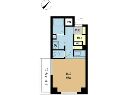 リバティプラザ本町(ワンルーム/7階)の間取り写真