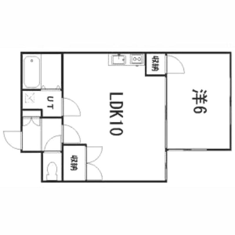 アリコベール宮の沢(1LDK/2階)の間取り写真
