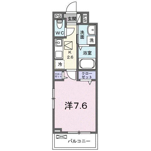 エルマーノT2(1K/1階)の間取り写真
