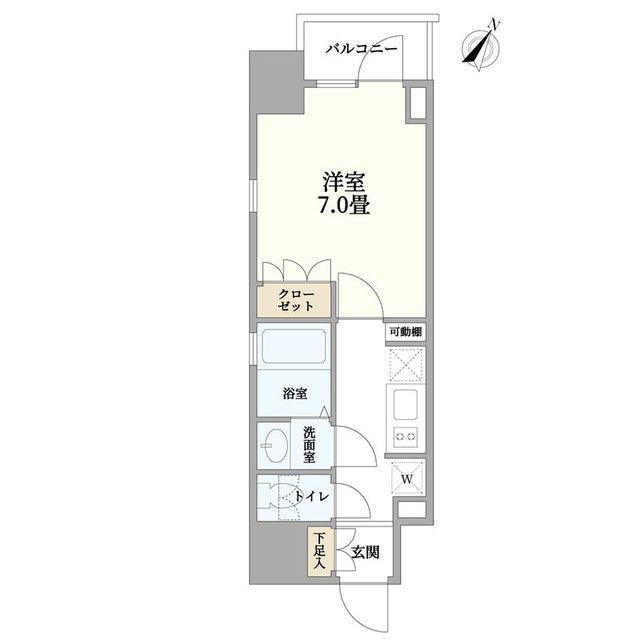 TOPAZ町田(1K/6階)の間取り写真