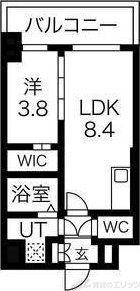 エスリードレジデンス梅田マークス(1LDK/10階)の間取り写真