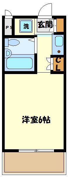 JUN東村山(ワンルーム/1階)の間取り写真
