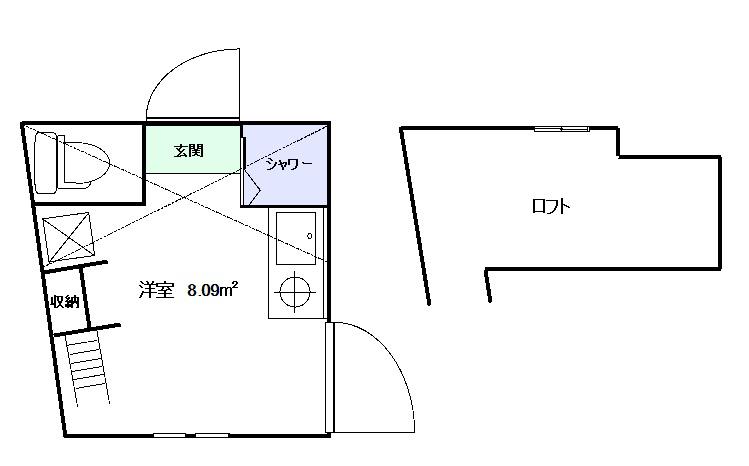 アーバンプレイス中野坂上V(ワンルーム/2階)の間取り写真