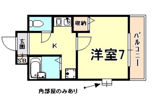 M-FORT(1K/5階)の間取り写真