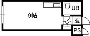 ジュネスコート22(ワンルーム/3階)の間取り写真