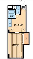 慶応マンション(1DK/4階)の間取り写真