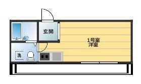 ベイルーム横浜鶴見I(ワンルーム/2階)の間取り写真