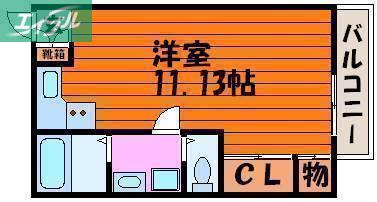メープルハウス学南(ワンルーム/1階)の間取り写真