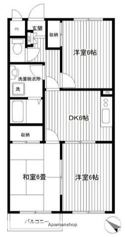 エスティーア洋光台(3DK/2階)の間取り写真