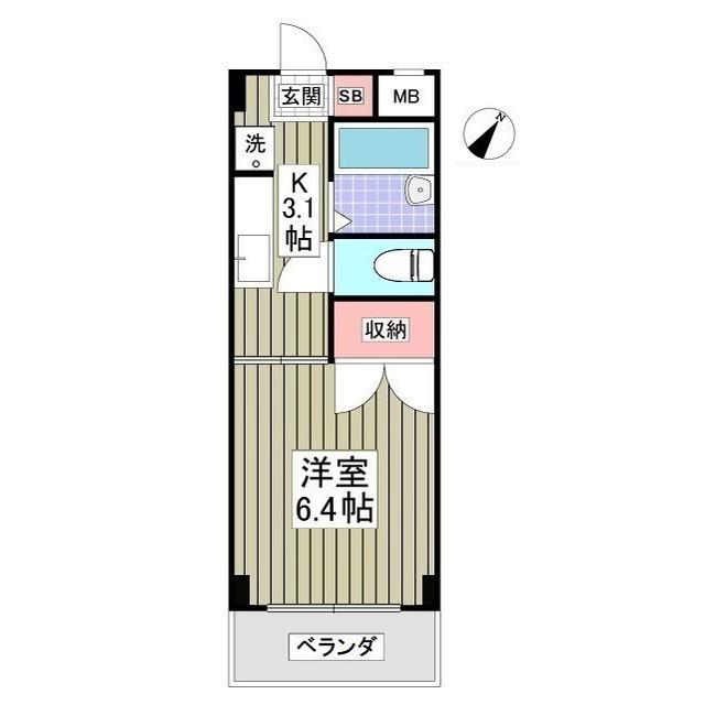 MESON STARCK(1K/1階)の間取り写真