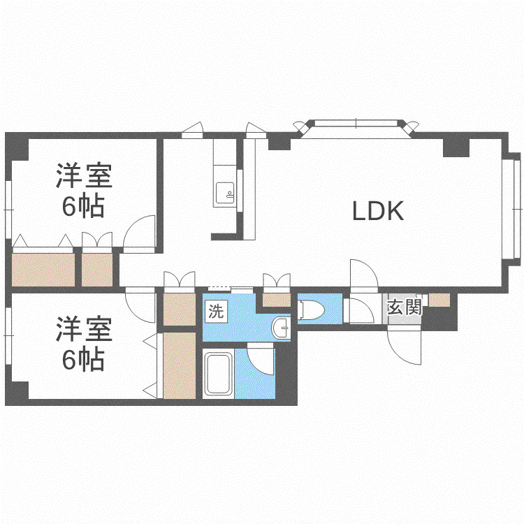 COMFY N28(2LDK/3階)の間取り写真