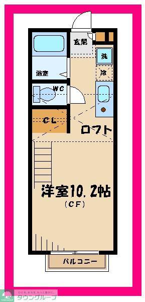 OCTET BEE(ワンルーム/1階)の間取り写真