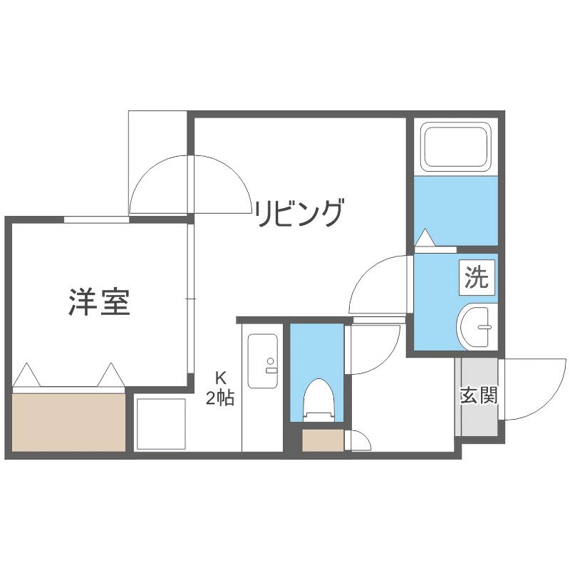 LA FORTE桑園 (1DK/3階)の間取り写真