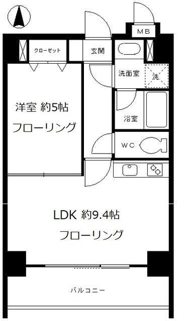 アンティニティアヤセ(1LDK/7階)の間取り写真