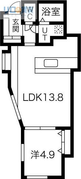 中山荘園LOHAUSII(1LDK/1階)の間取り写真