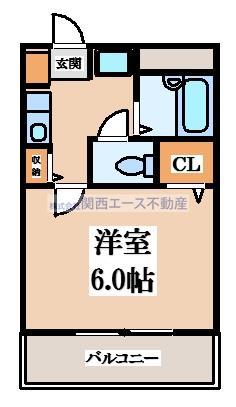 エクセルコート(1K/2階)の間取り写真
