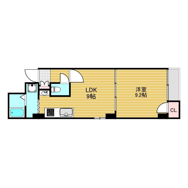 やまびこハイツPART1(1LDK/5階)の間取り写真