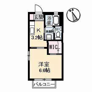 ツインメゾンあかや A棟(1K/1階)の間取り写真