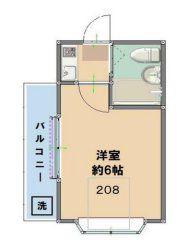 ノアメゾン志村(1K/2階)の間取り写真