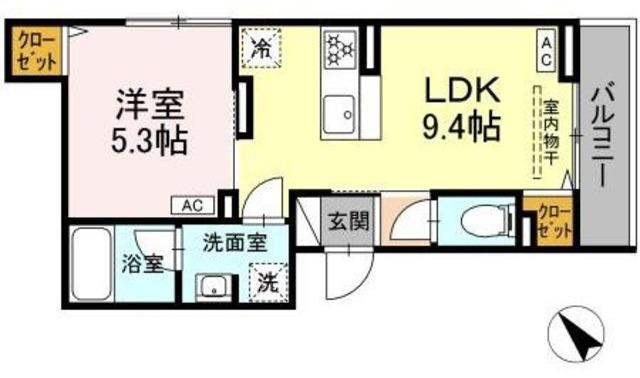 セレスティア堀切II II(1LDK/2階)の間取り写真