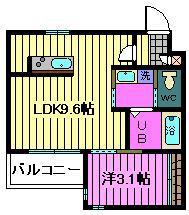 REGALEST NISSHIN(1LDK/1階)の間取り写真