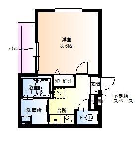 フジパレス西桜木町(1K/1階)の間取り写真