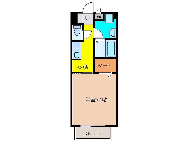 サンリットエム(1K/2階)の間取り写真