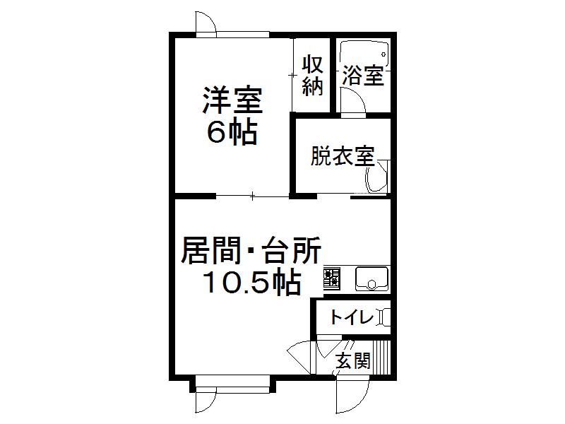 コーポBOX-A(1LDK/1階)の間取り写真