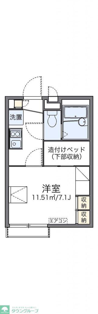レオパレスフェアリーテールI(1K/1階)の間取り写真