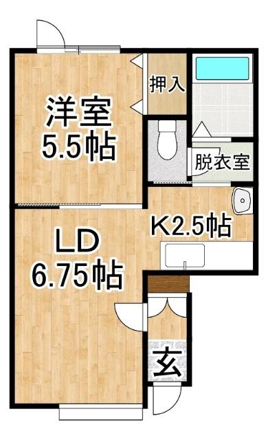 スペース185(1LDK/2階)の間取り写真