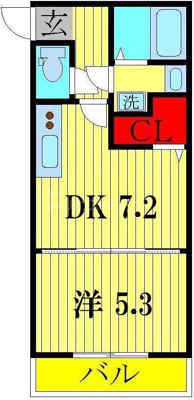 ドエルコート(1DK/1階)の間取り写真