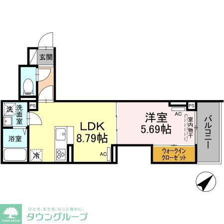 D-STYLE氷川台(1LDK/3階)の間取り写真