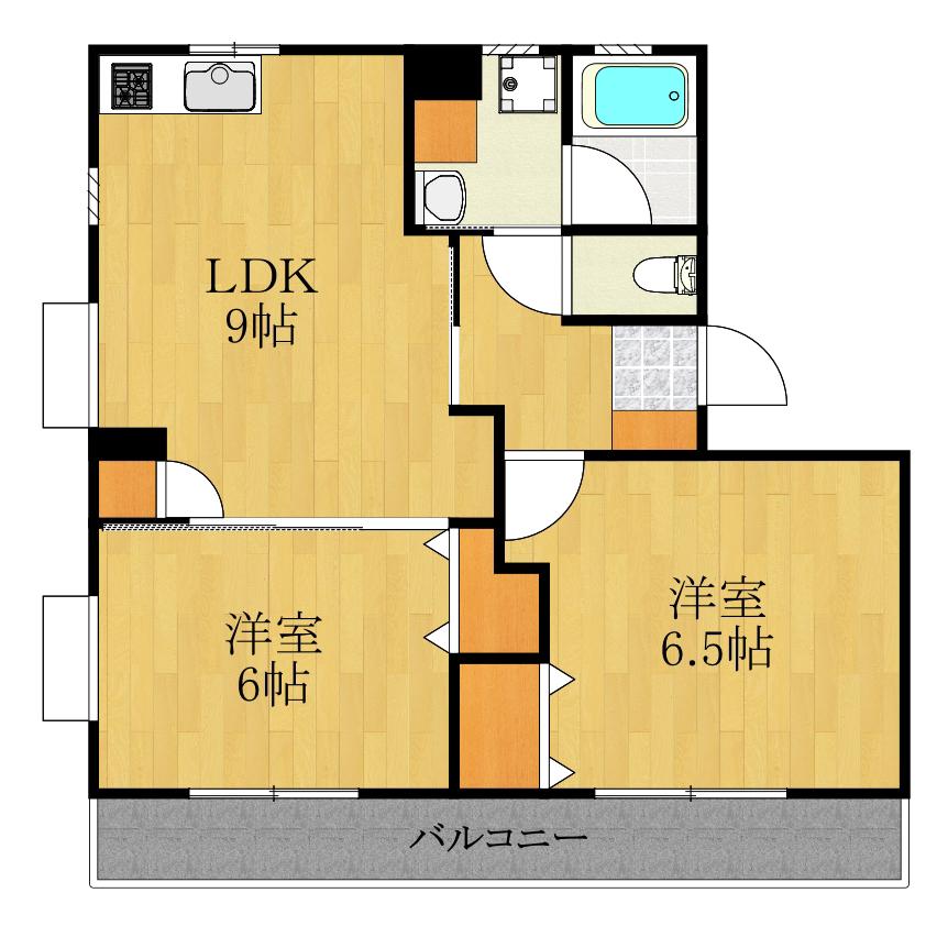 フェニーチェ日吉壱番館(2LDK/3階)の間取り写真